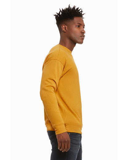 Unisex Drop Shoulder Fleece - Heather Mustard