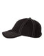 Valucap VC300A - Unisex Bio-Washed Classic Dad’s Cap - Black / Stone Stitch