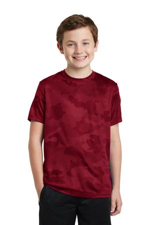Youth CamoHex Tee - Deep Red