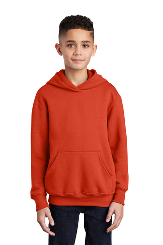 Youth Core Fleece Pullover Hoodie - Orange