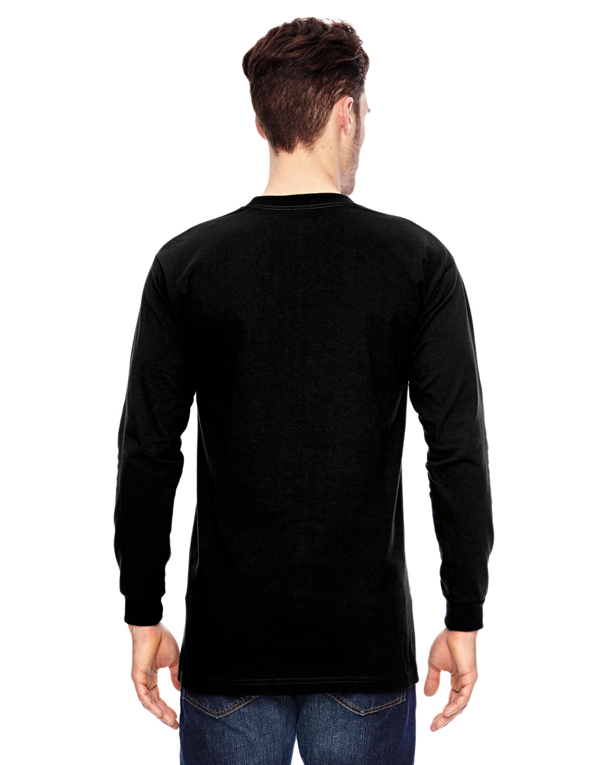Unisex 100% Cotton Long Sleeve T-Shirt - Black