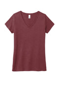Women's Perfect Tri V-Neck Tee - Maroon Frost