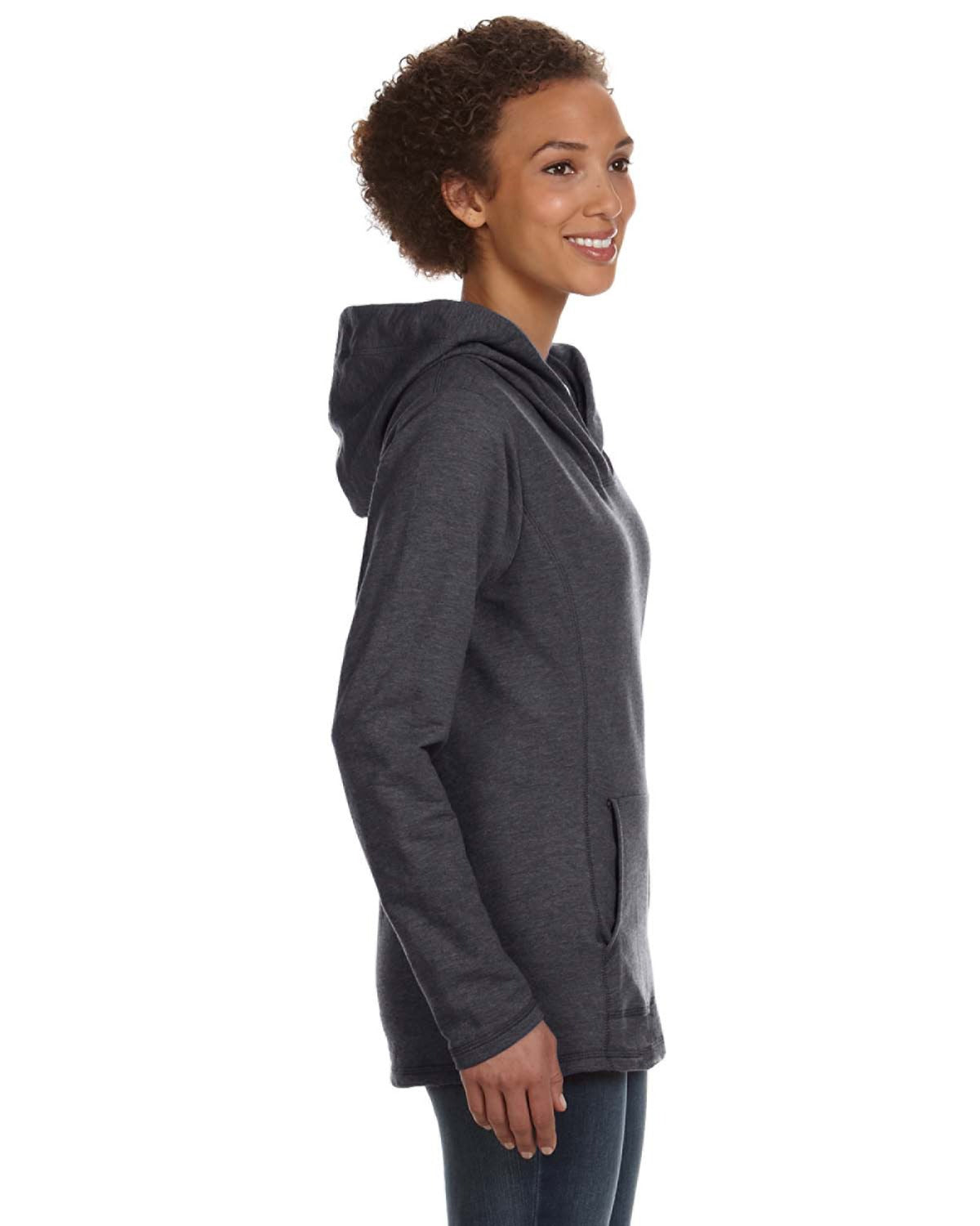 Women's Hooded French Terry - Heather Dark Gray
