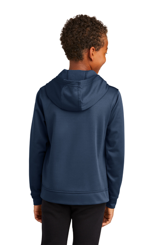 Youth Performance Fleece Pullover Hoodie - Deep Navy