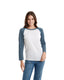 Next Level 6051 - Unisex Triblend 3/4-Sleeve Raglan - Indigo / Heather White