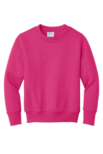 Youth Core Fleece Crewneck Sweatshirt - Sangria