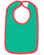 Rabbit Skins RS1004 - Infant Jersey Contrast Trim Velcro™ Bib - Kelly / Red