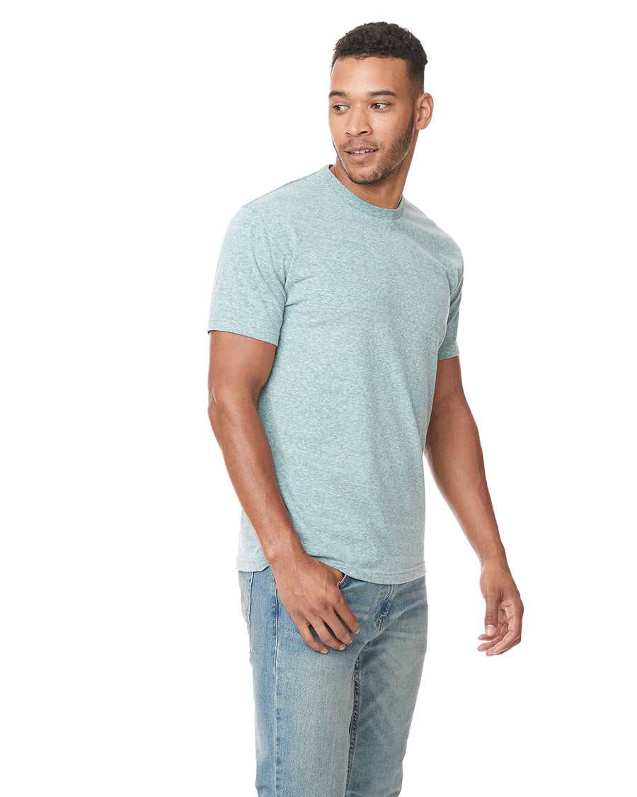 Unisex Sueded Snow Crewneck T-Shirt - Snow Heather Green