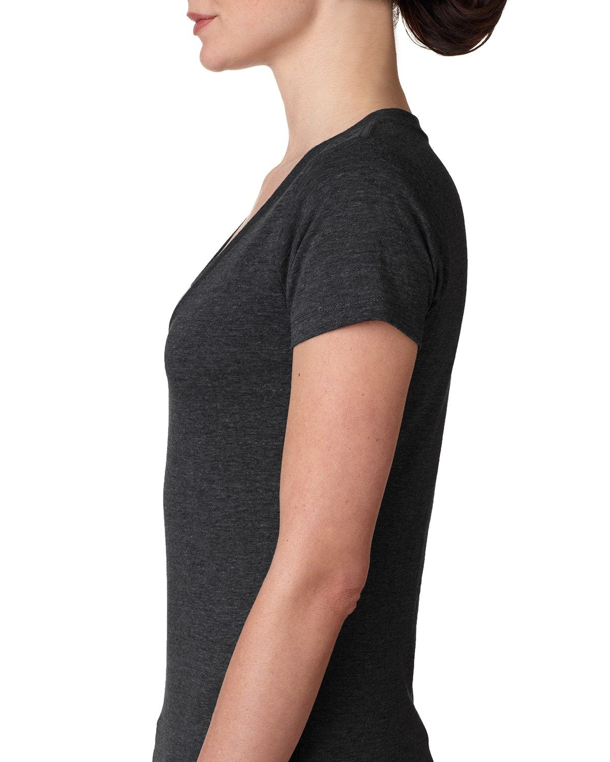 Women's Triblend Deep V - Vintage Black