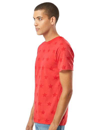 Unisex Star Print T-Shirt - Red Star