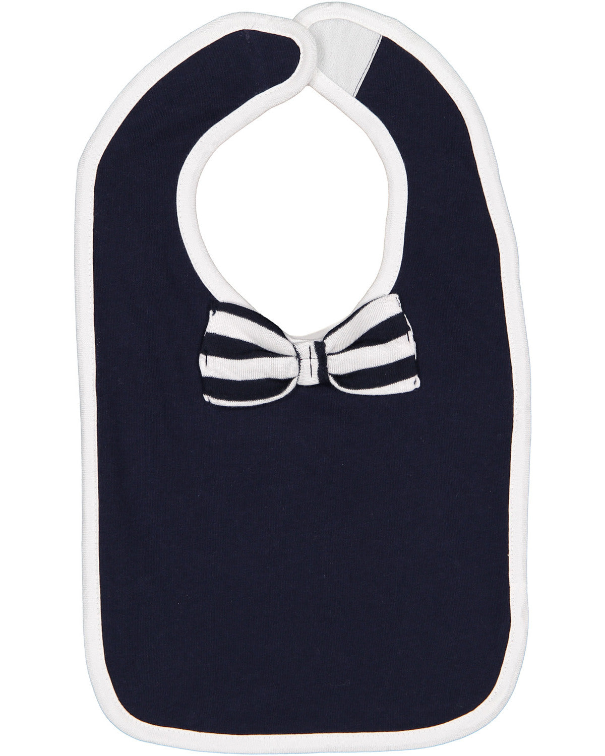 Infant Baby Rib Bow Tie Bib - Navy / White / Navy White St