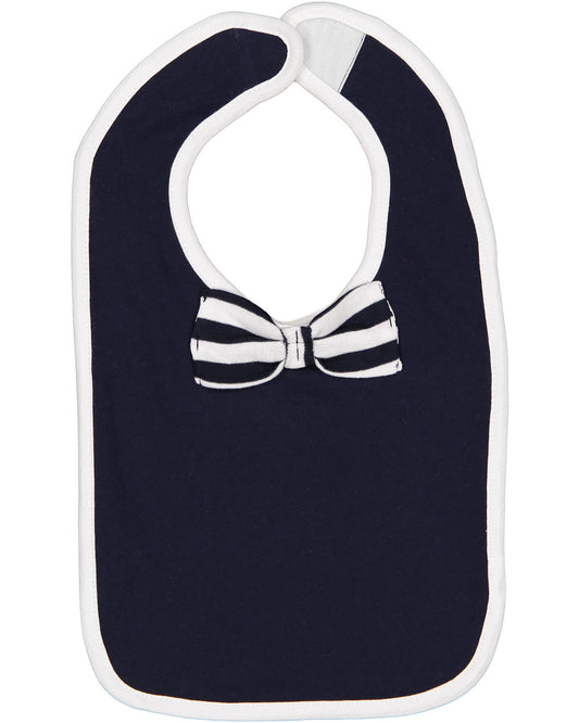 Infant Baby Rib Bow Tie Bib - Navy / White / Navy White St