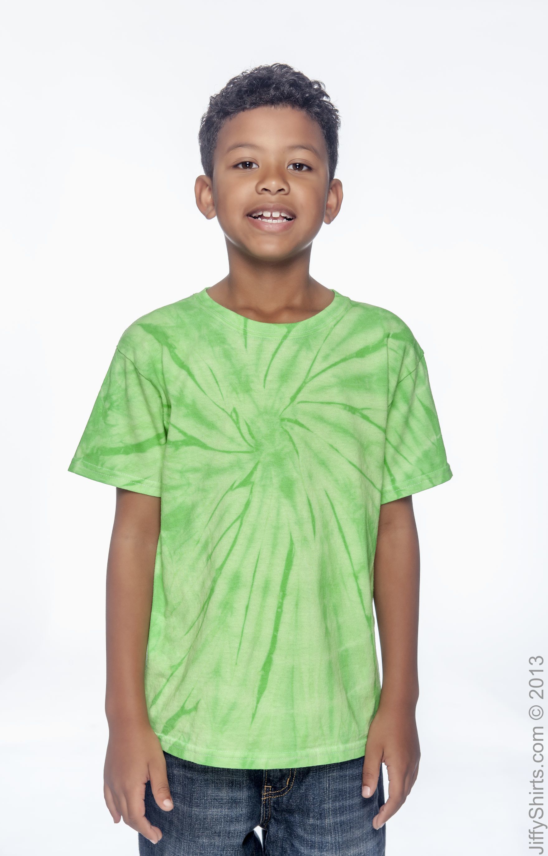 Youth 100% Cotton Spider T-Shirt - Spider Lime