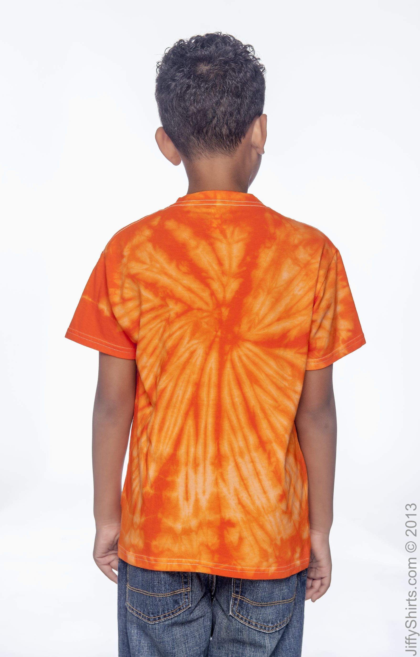 Youth 100% Cotton Spider T-Shirt - Spider Orange