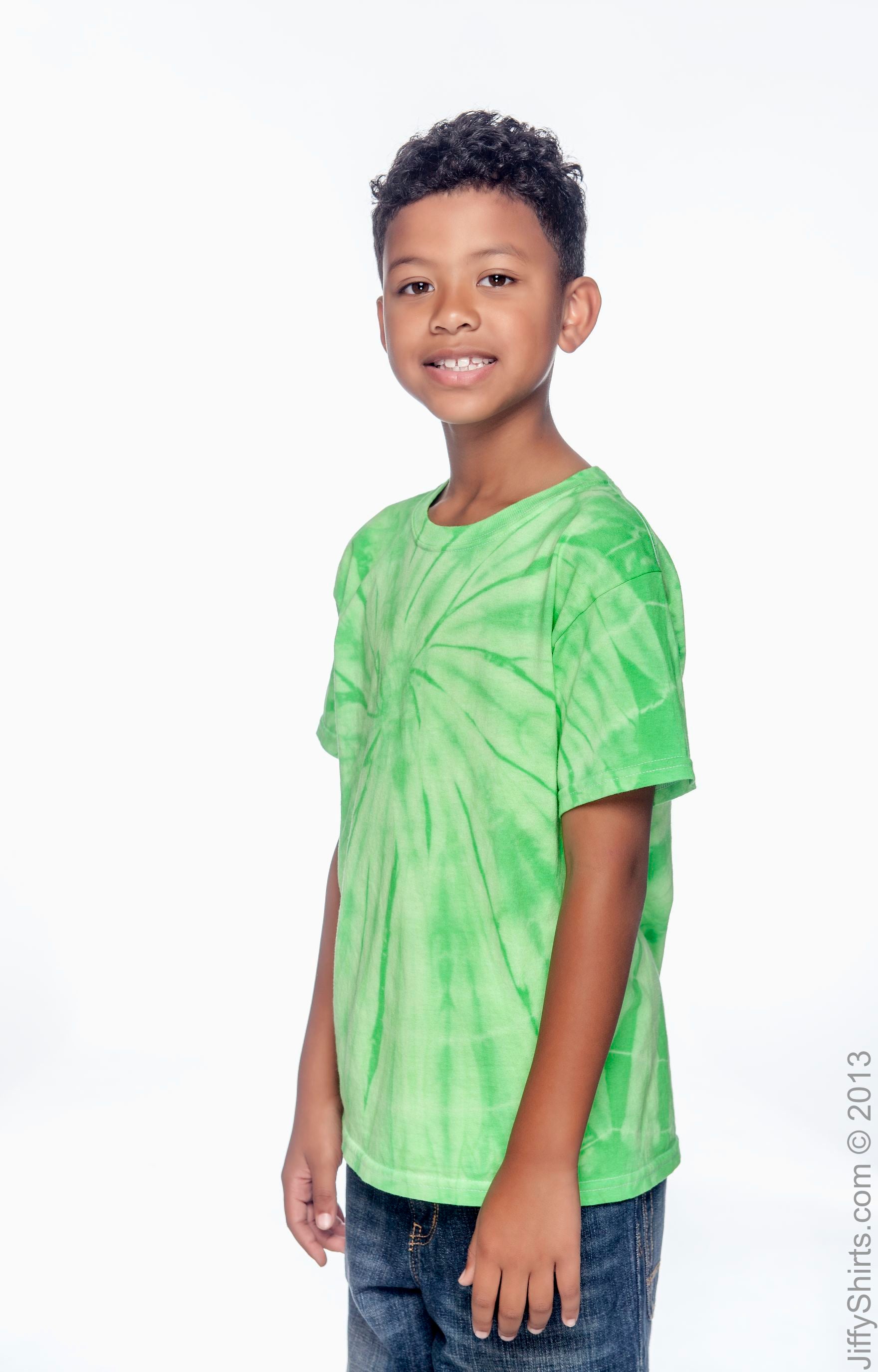 Youth 100% Cotton Spider T-Shirt - Spider Lime