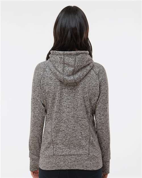 J. America 8616 Charcoal Fleck/ Black — on model back