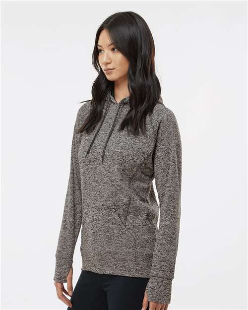 J. America 8616 Charcoal Fleck/ Black — on model side