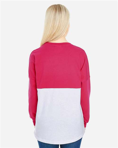 J. America 8229 Wildberry/ White — on model back