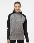 J. America 8618 Charcoal Fleck/ Black — on model front