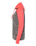 J. America 8618 Charcoal Fleck/ Fire Coral — direct side