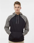 J. America 8612 Black/ Charcoal Fleck — on model front