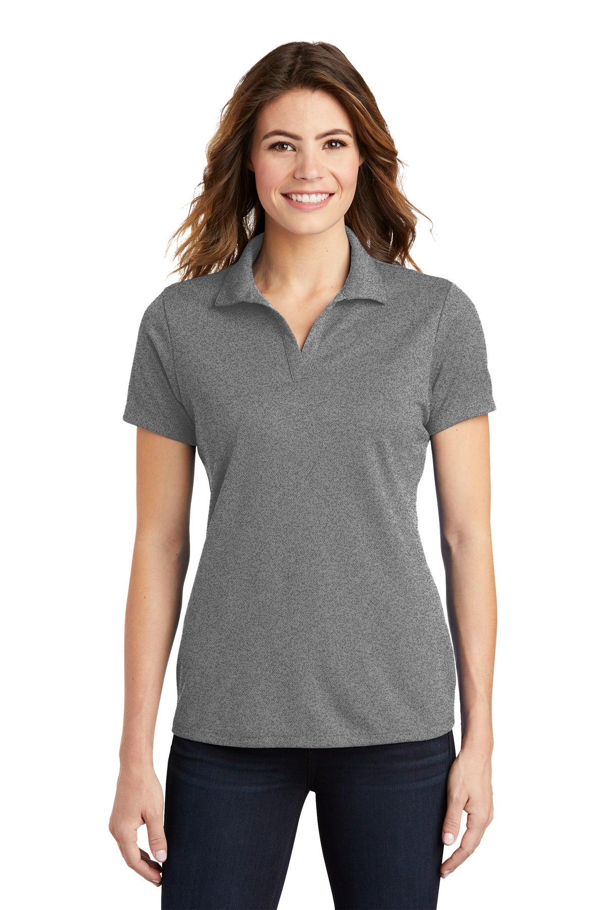 Women's PosiCharge RacerMesh Polo - Gray Heather
