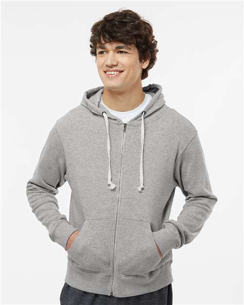 J. America 8872 Grey Triblend — on model front
