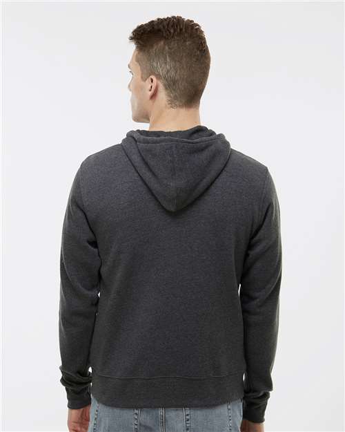 J. America 8872 Black Triblend — on model back
