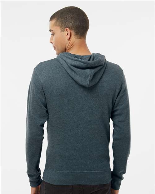 J. America 8872 Navy Triblend — on model back