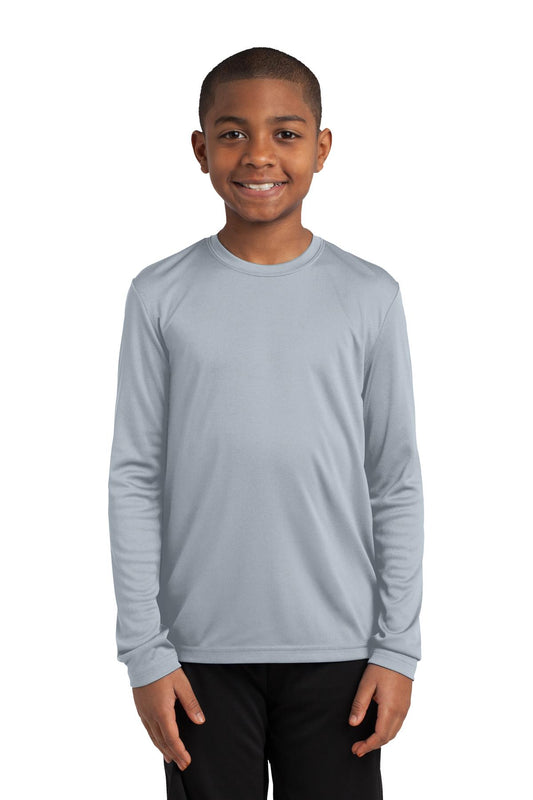 Youth Long Sleeve PosiCharge Competitor Tee - Silver