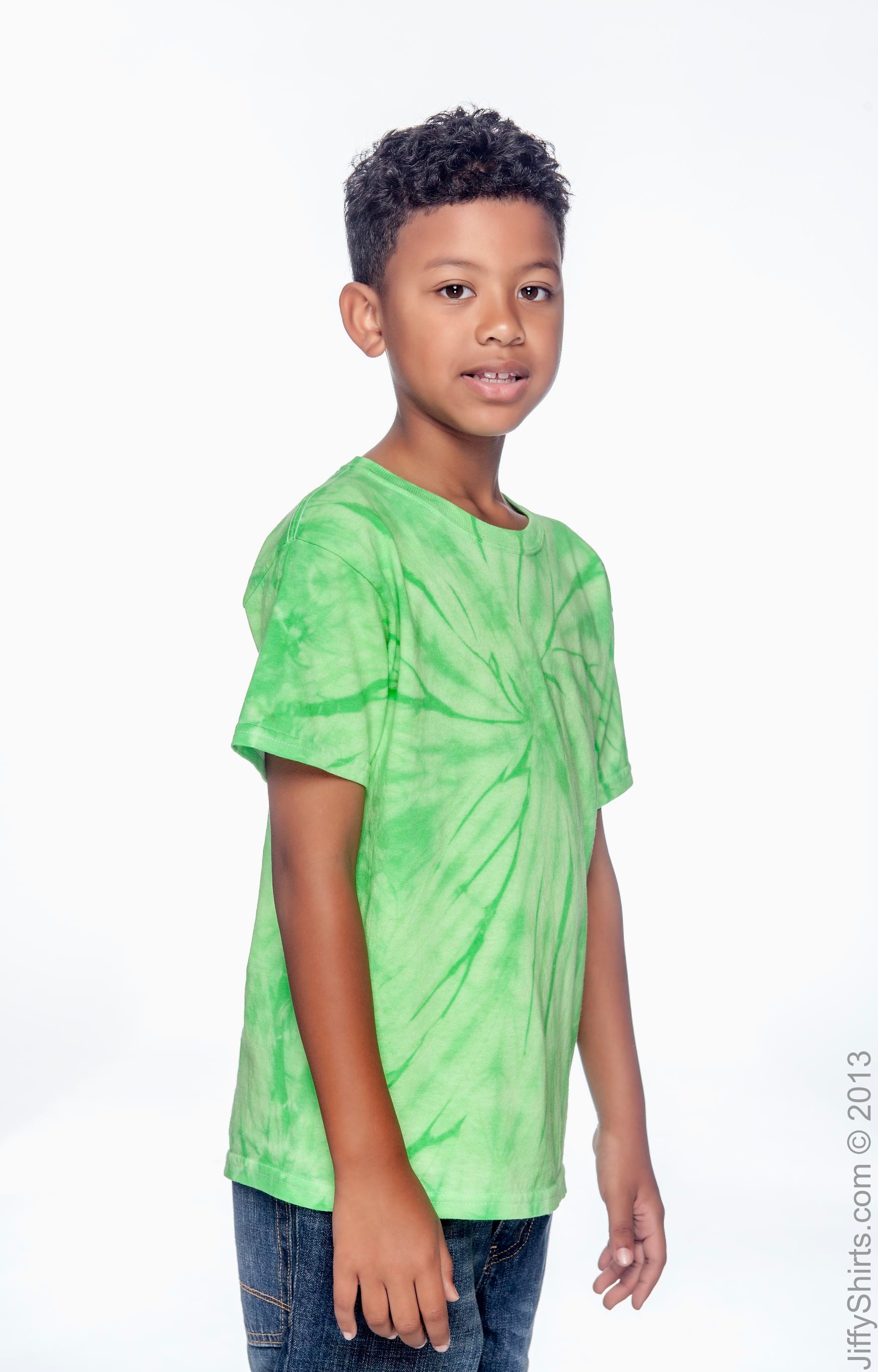Youth 100% Cotton Spider T-Shirt - Spider Lime