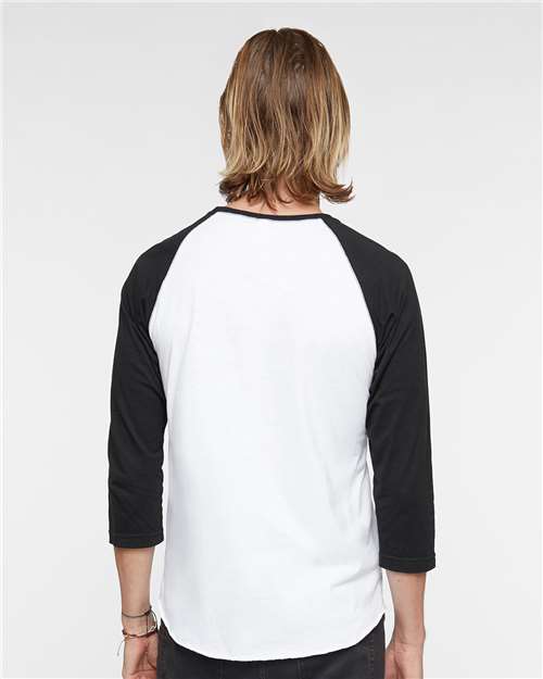 LAT 6930 White Solid/ Black — on model back