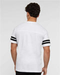 LAT 6937 White Solid/ Black — on model back