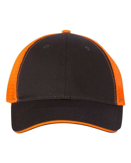 Valucap S102 Charcoal/ Neon Orange — front