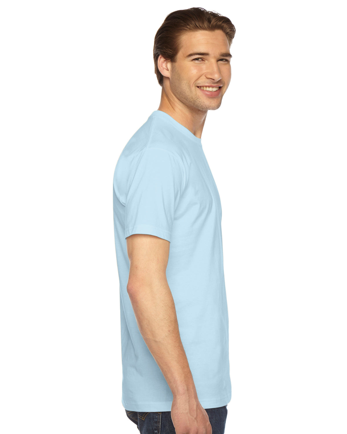 Unisex Fine Jersey Short-Sleeve T-Shirt - Light Blue