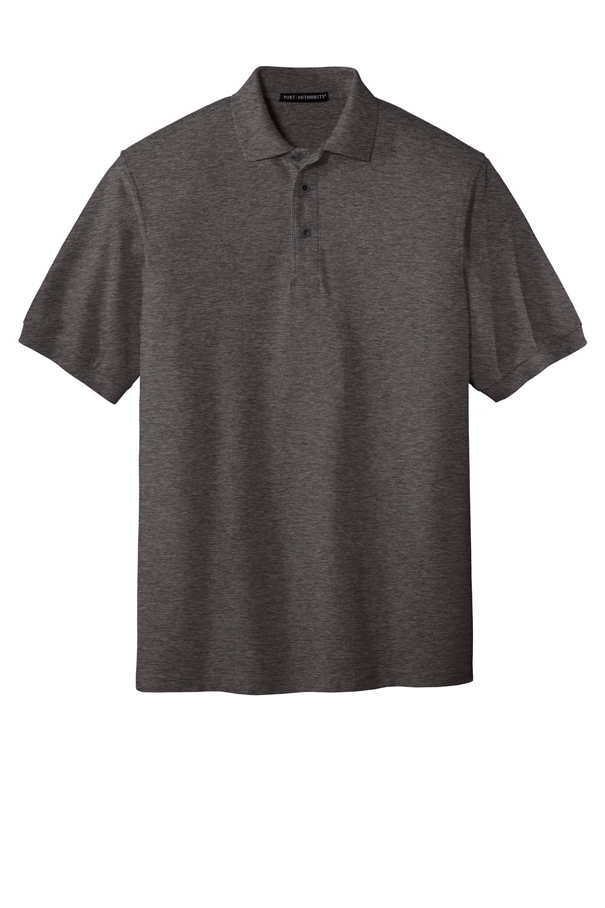 Unisex Silk Touch Polo - Charcoal Heather Gray