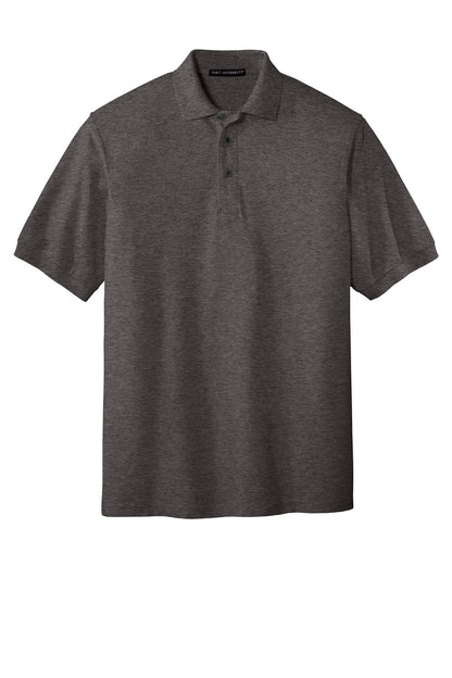 Unisex Silk Touch Polo - Charcoal Heather Gray