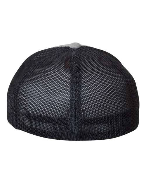 Flexfit 6311 Heather Grey/ Navy — back