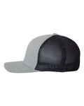 Flexfit 6311 Heather Grey/ Navy — direct side