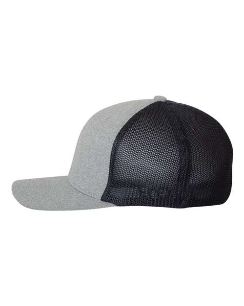 Flexfit 6311 Heather Grey/ Navy — direct side