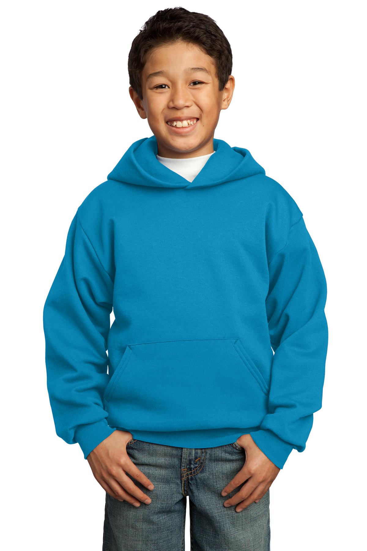 Youth Core Fleece Pullover Hoodie - Neon Blue