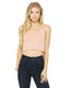Bella + Canvas 6680 - Women's Poly-Cotton Crop Tank - Heather Peach