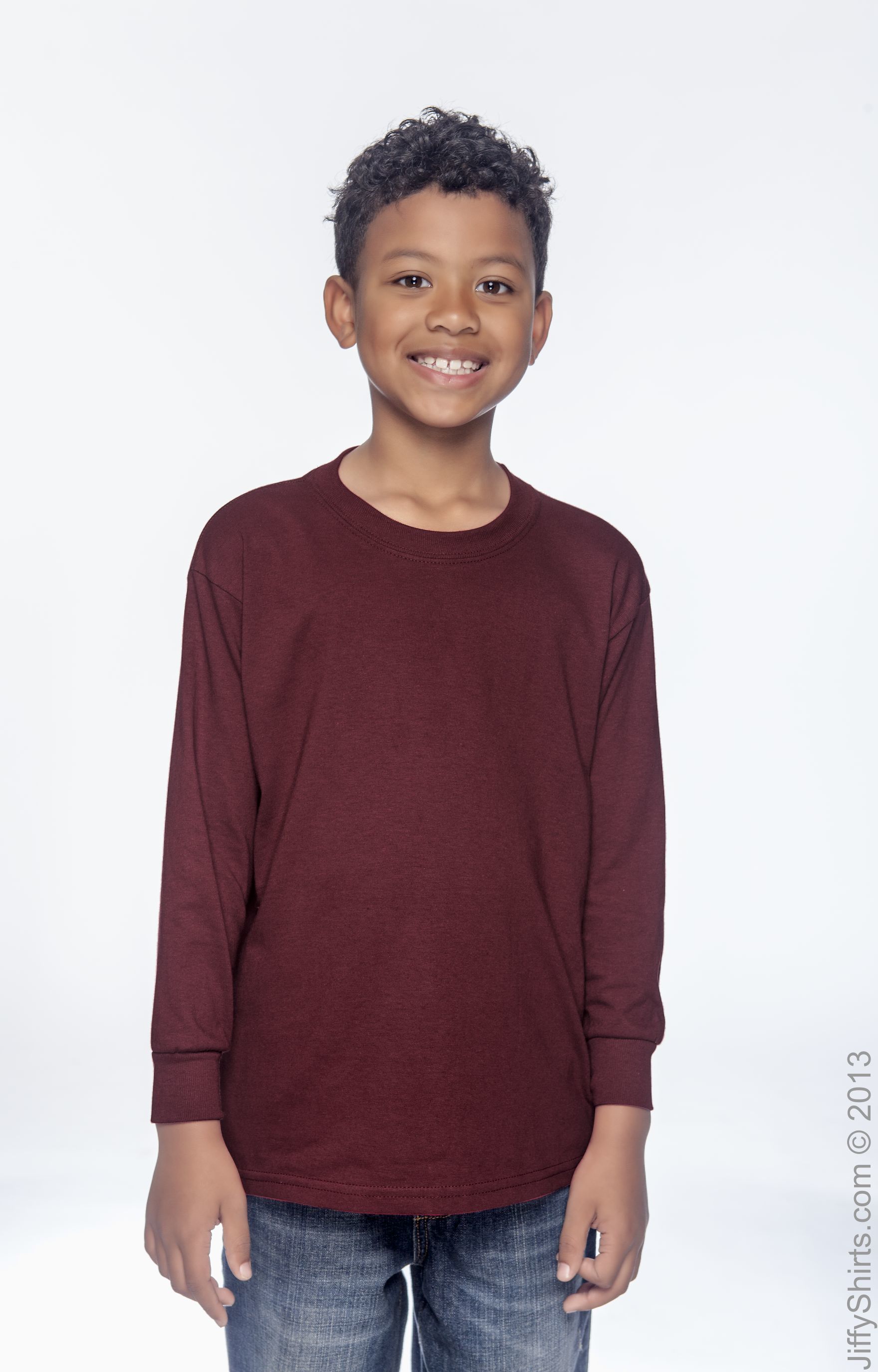 Youth Heavy Cotton™ Long-Sleeve T-Shirt - Garnet