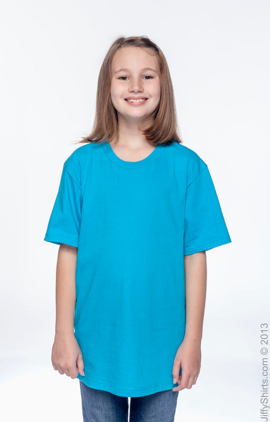 Youth Lightweight T-Shirt - Caribbean Blue