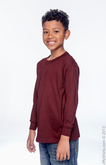 Youth Heavy Cotton™ Long-Sleeve T-Shirt - Garnet