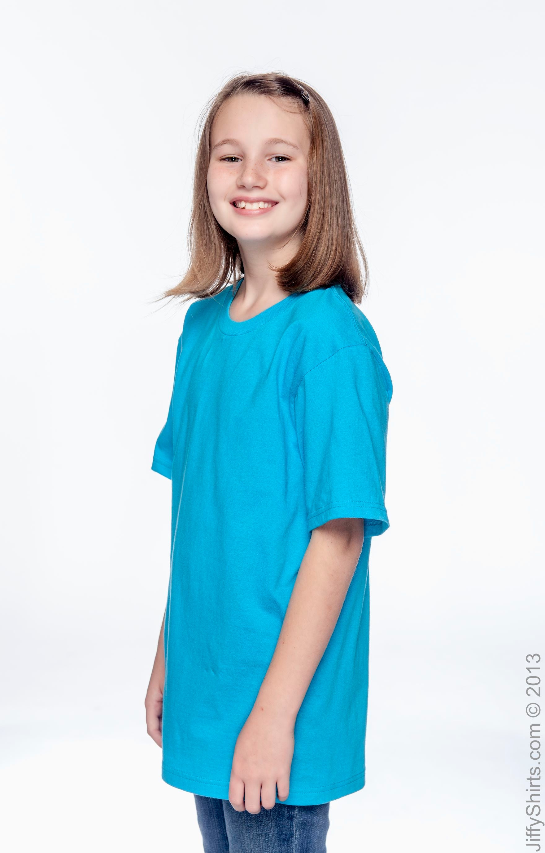 Youth Lightweight T-Shirt - Caribbean Blue
