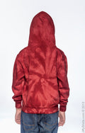Youth Tie-Dyed Pullover Hoodie - Spider Red