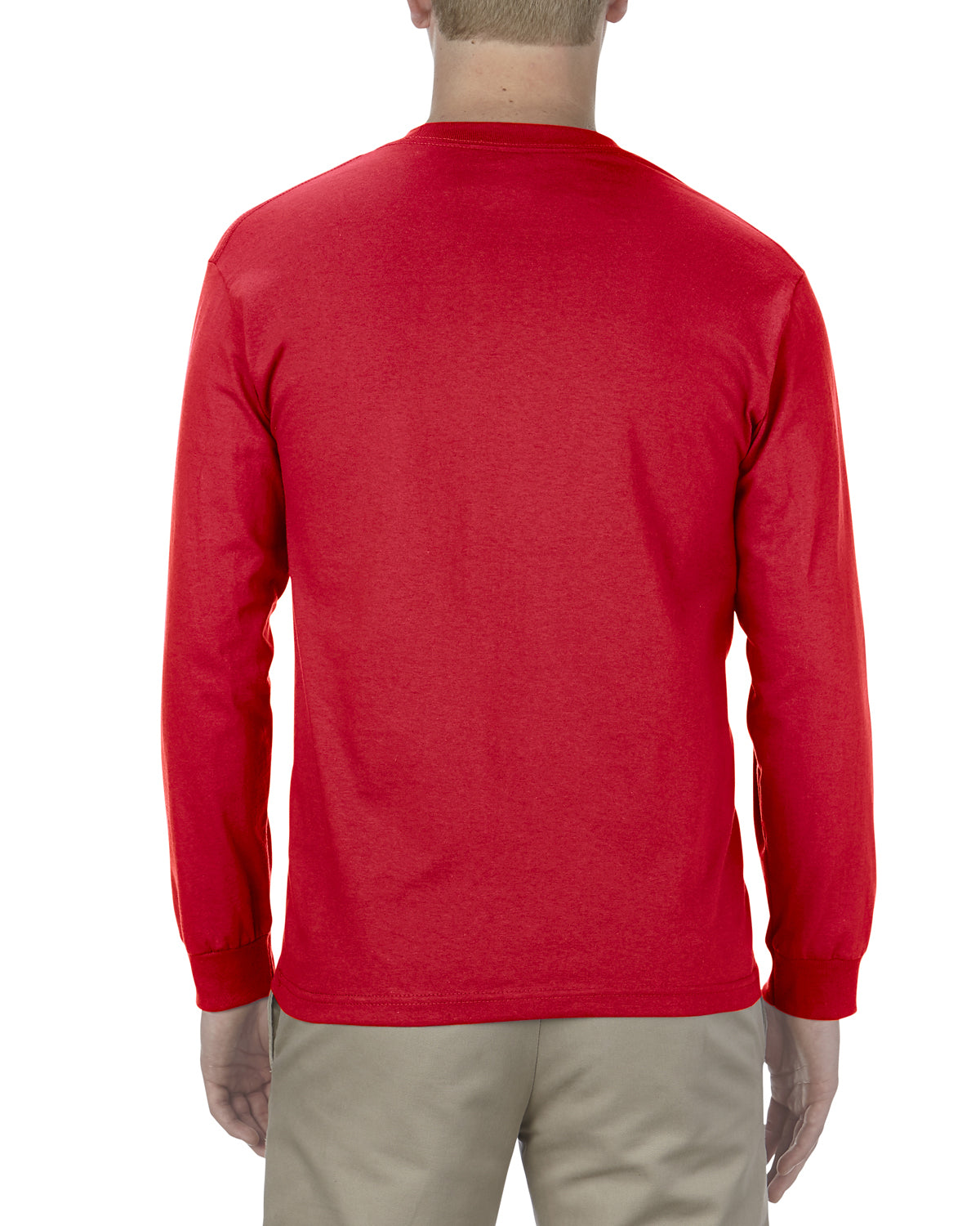 Unisex Heavyweight Cotton Long-Sleeve T-shirt - Red