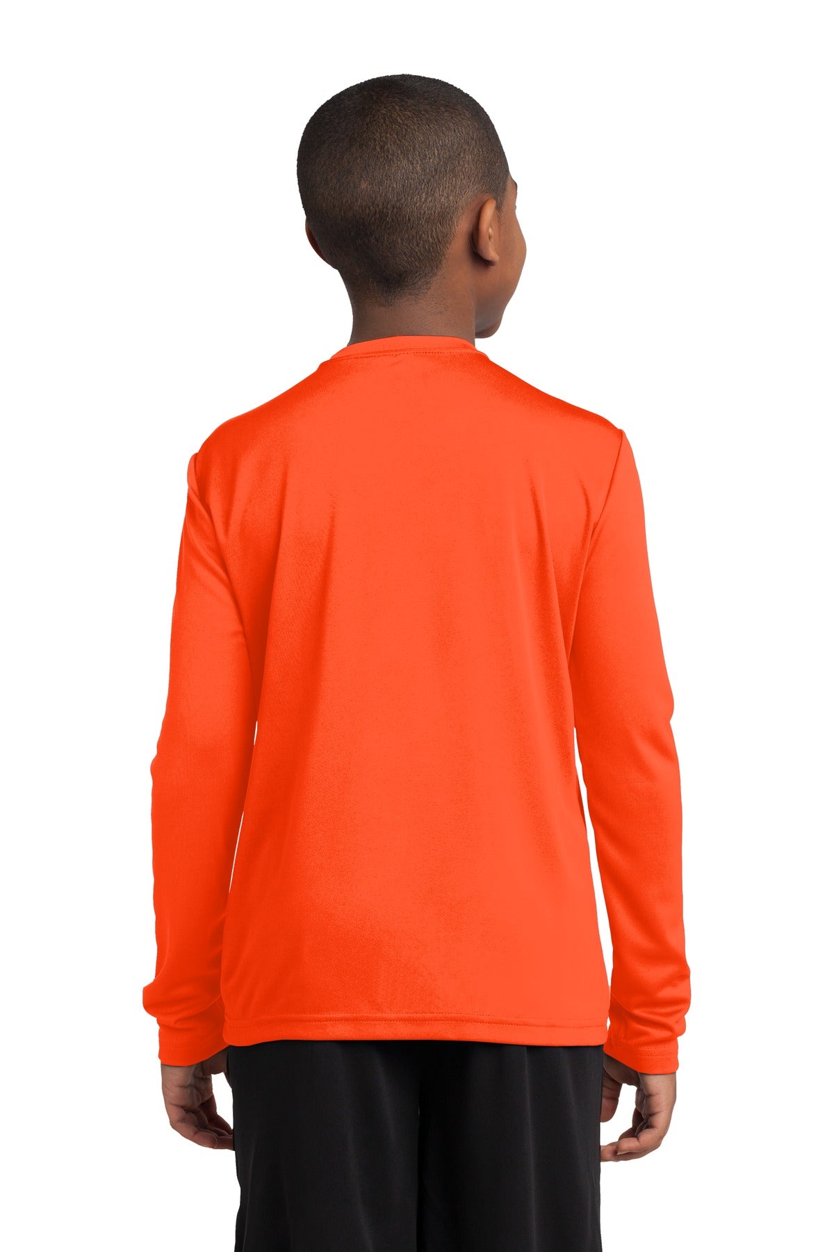 Youth Long Sleeve PosiCharge Competitor Tee - Neon Orange