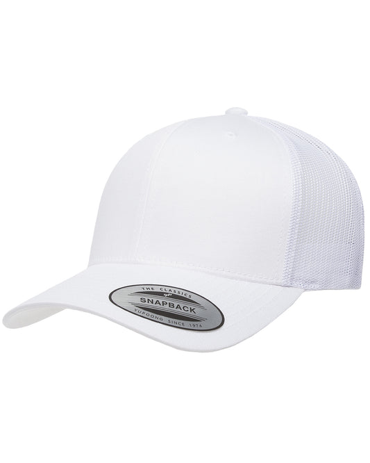 Unisex Retro Trucker Cap - White